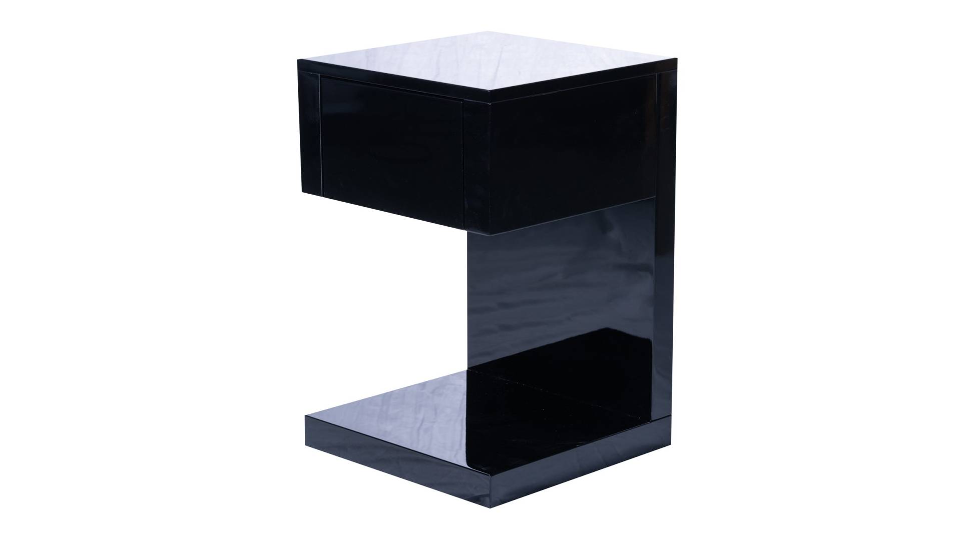 Nachttisch schwarz hochglanz 40 cm x 60 cm - DINA von Die Möbelfundgrube