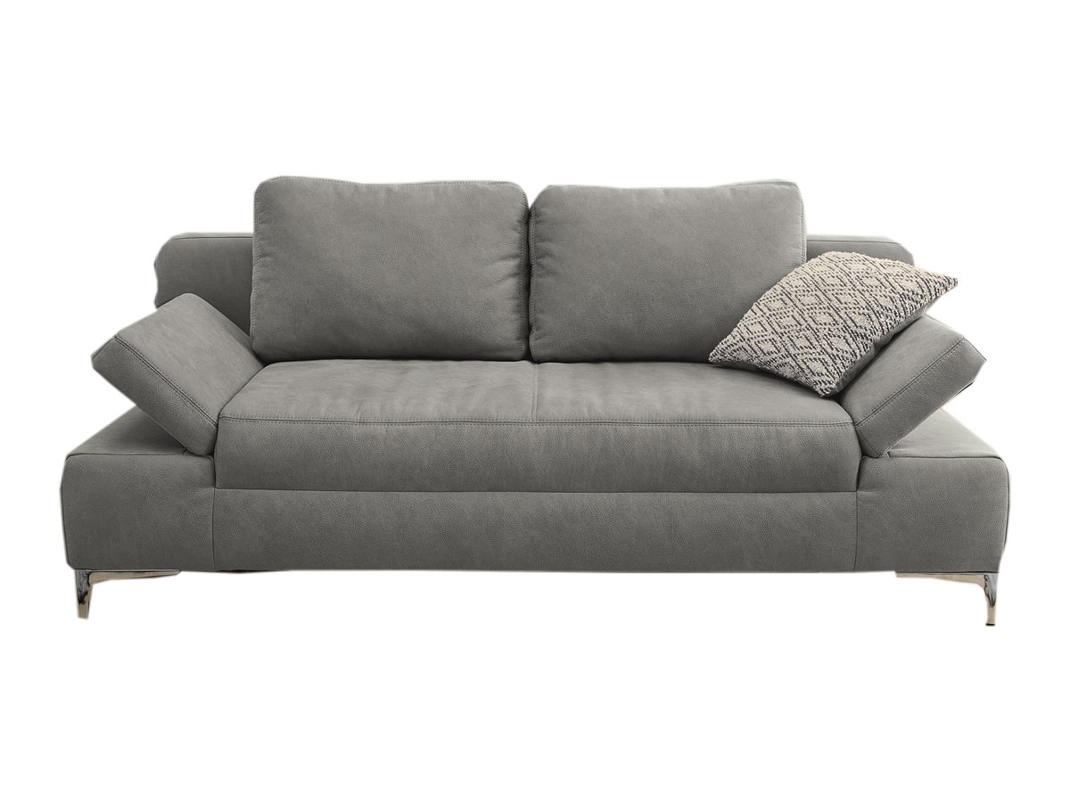 Schlafsofa inklusive Kissen grau 200 x 97 cm - JANO von Die Möbelfundgrube