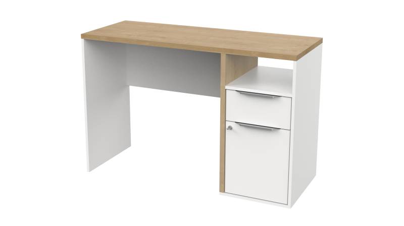 Schreibtisch Artisan Eiche weiß 117 x 45 cm - ACCESS Schreibtisch Artisan Eiche weiß 117 x 45 cm - ACCESS von Die Möbelfundgrube