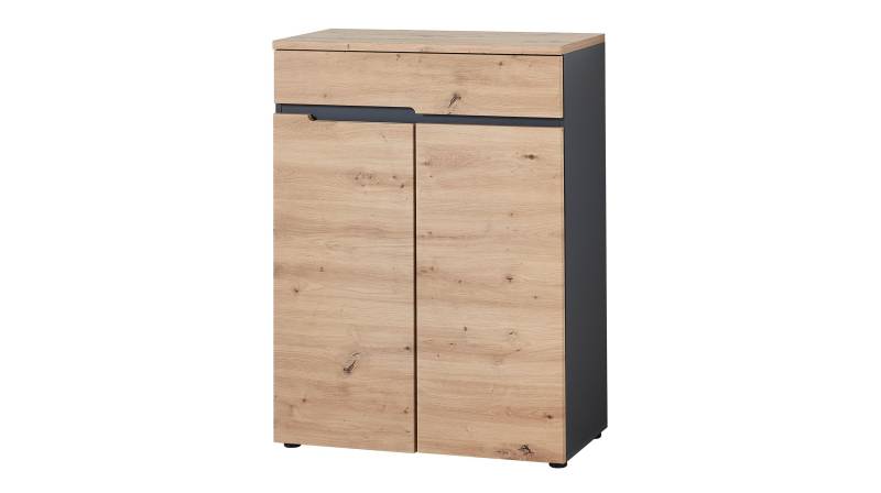 Schuhschrank mit Schublade Artisan Eiche 80 x 107 cm - MEMPHIS von Die Möbelfundgrube