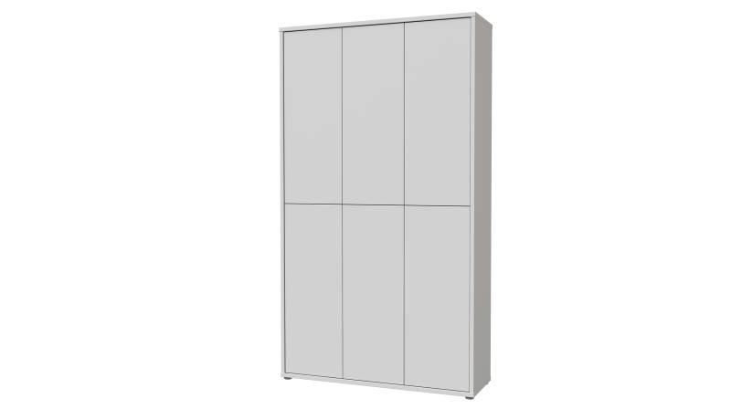 Schuhschrank hellgrau 109 x 192 cm 6-türig - ALICE SPRINGS von Die Möbelfundgrube