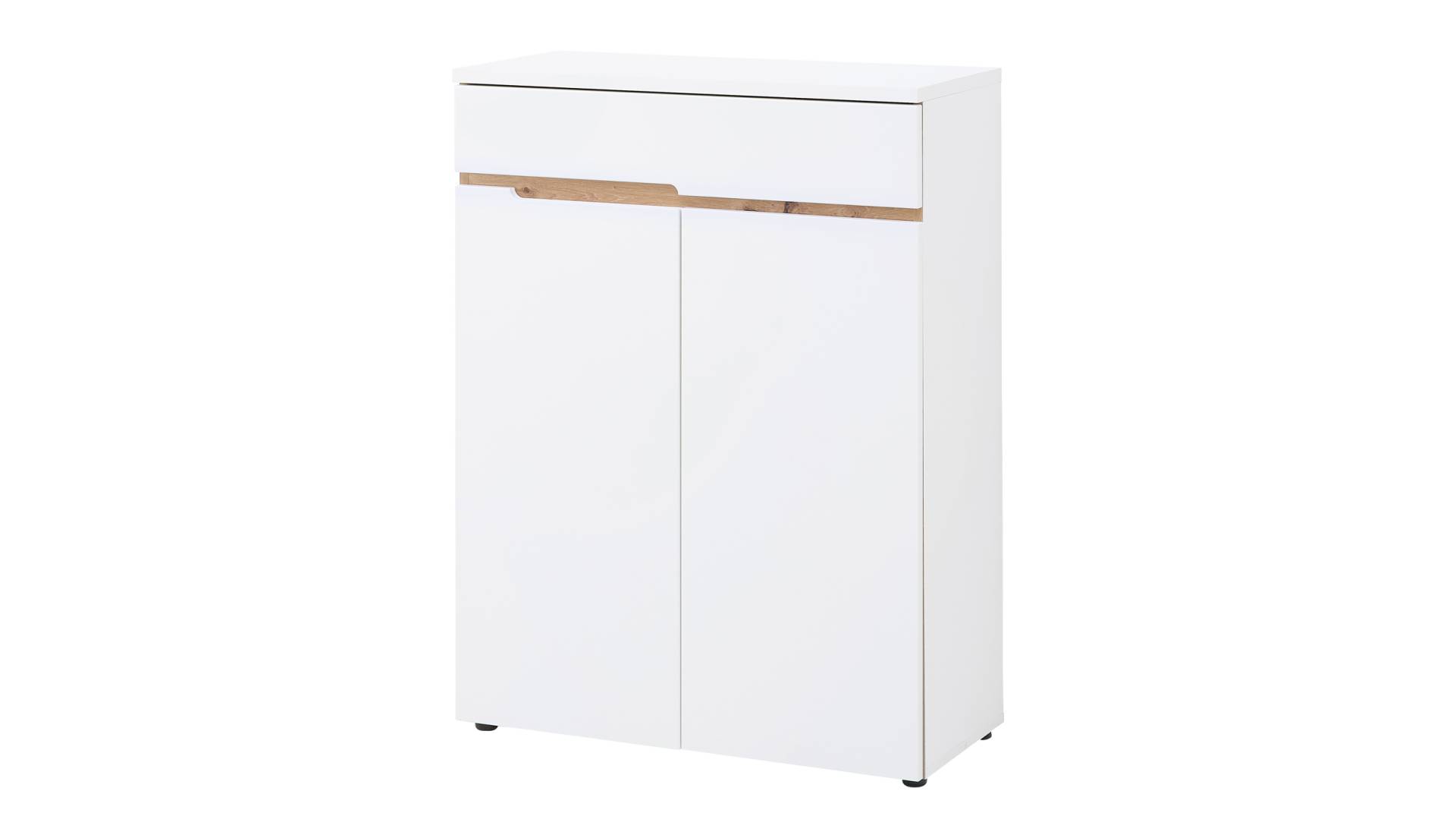 Schuhschrank mit Schublade weiß - Artisan Eiche 80 x 107 cm - MEMPHIS Schuhschrank mit Schublade weiß - Artisan Eiche 80 x 107 cm - MEMPHIS von Die Möbelfundgrube
