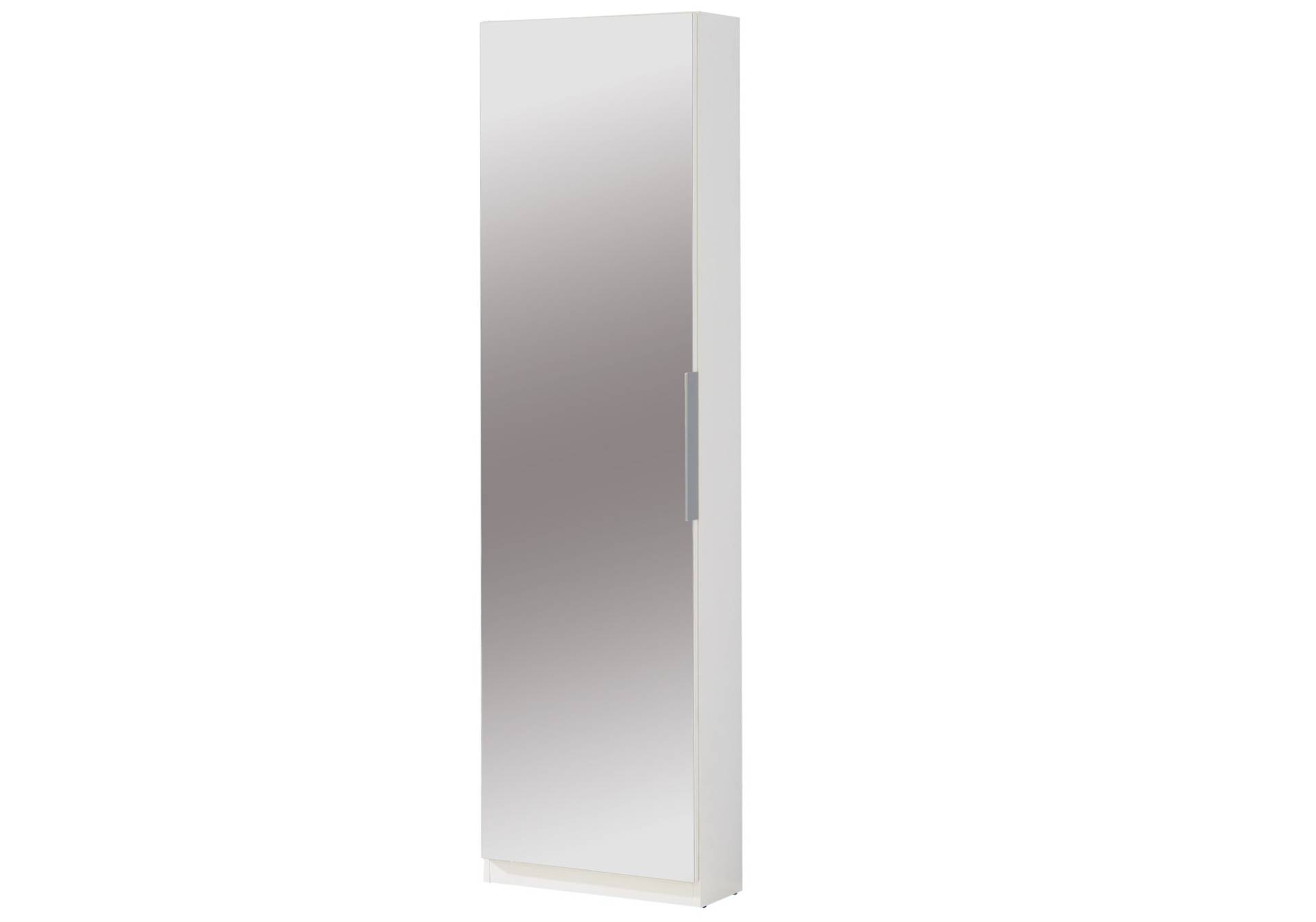 Schuhschrank weiß 180 cm - mit Spiegeltür - CALMA von Die Möbelfundgrube