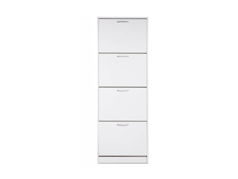Schuhschrank weiß 58 x 25 cm - MAINZ 2 von Die Möbelfundgrube