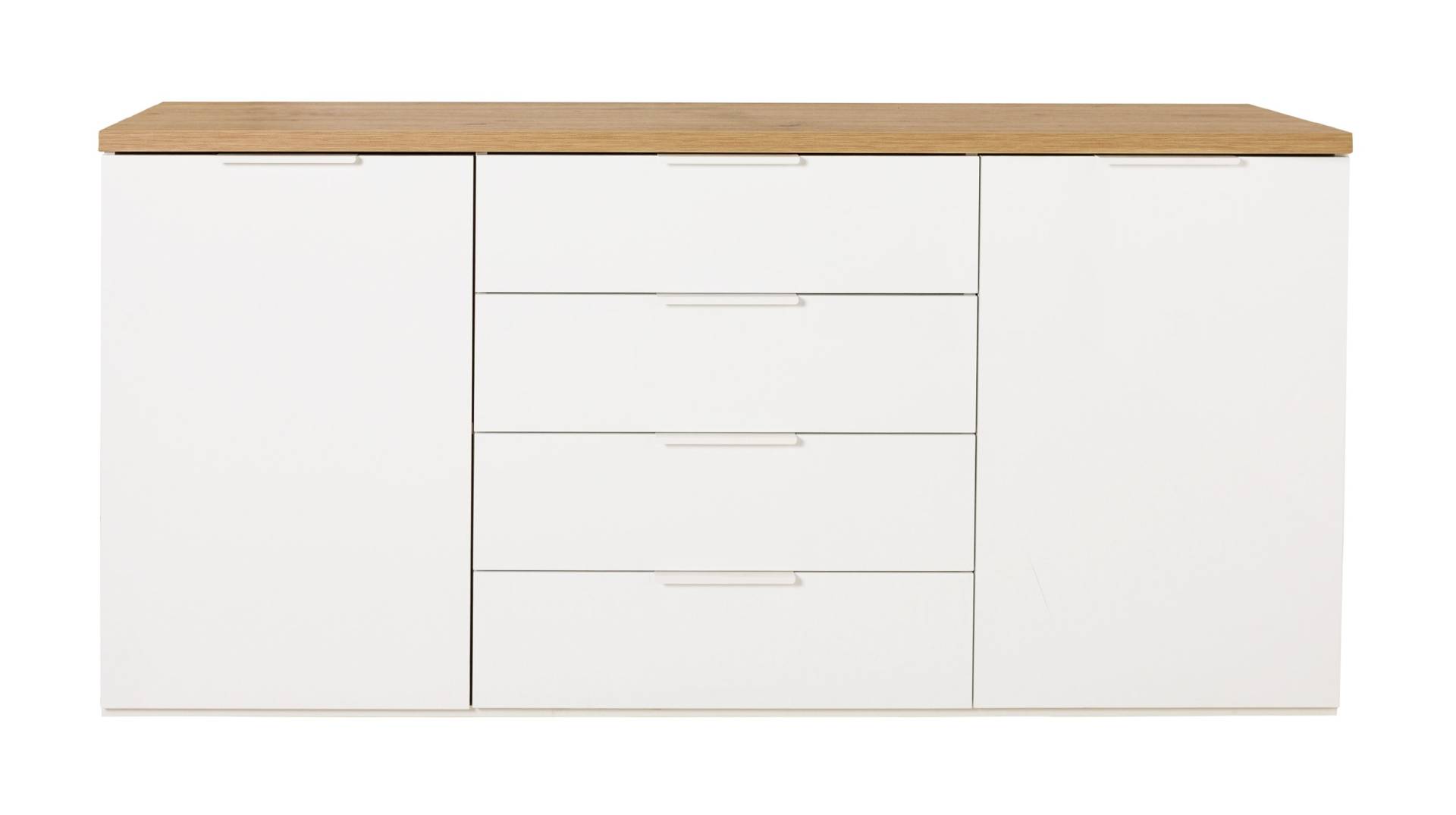 Sideboard Artisan Eiche - weiß hochglanz 171 cm - MUNDI von Die Möbelfundgrube