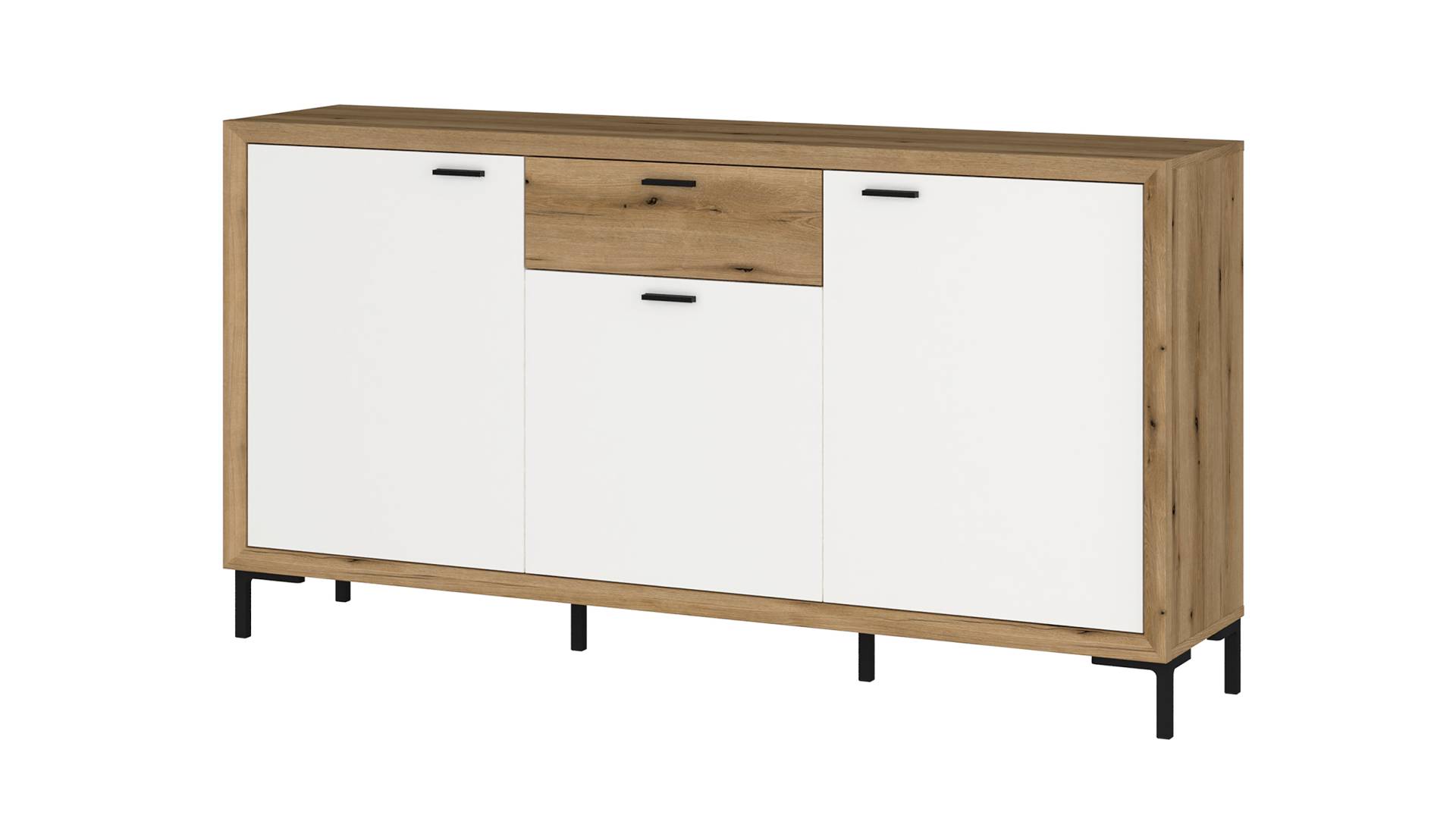 Sideboard Coast Evoke Eiche - weiß 157 cm - MARINELLA von Die Möbelfundgrube