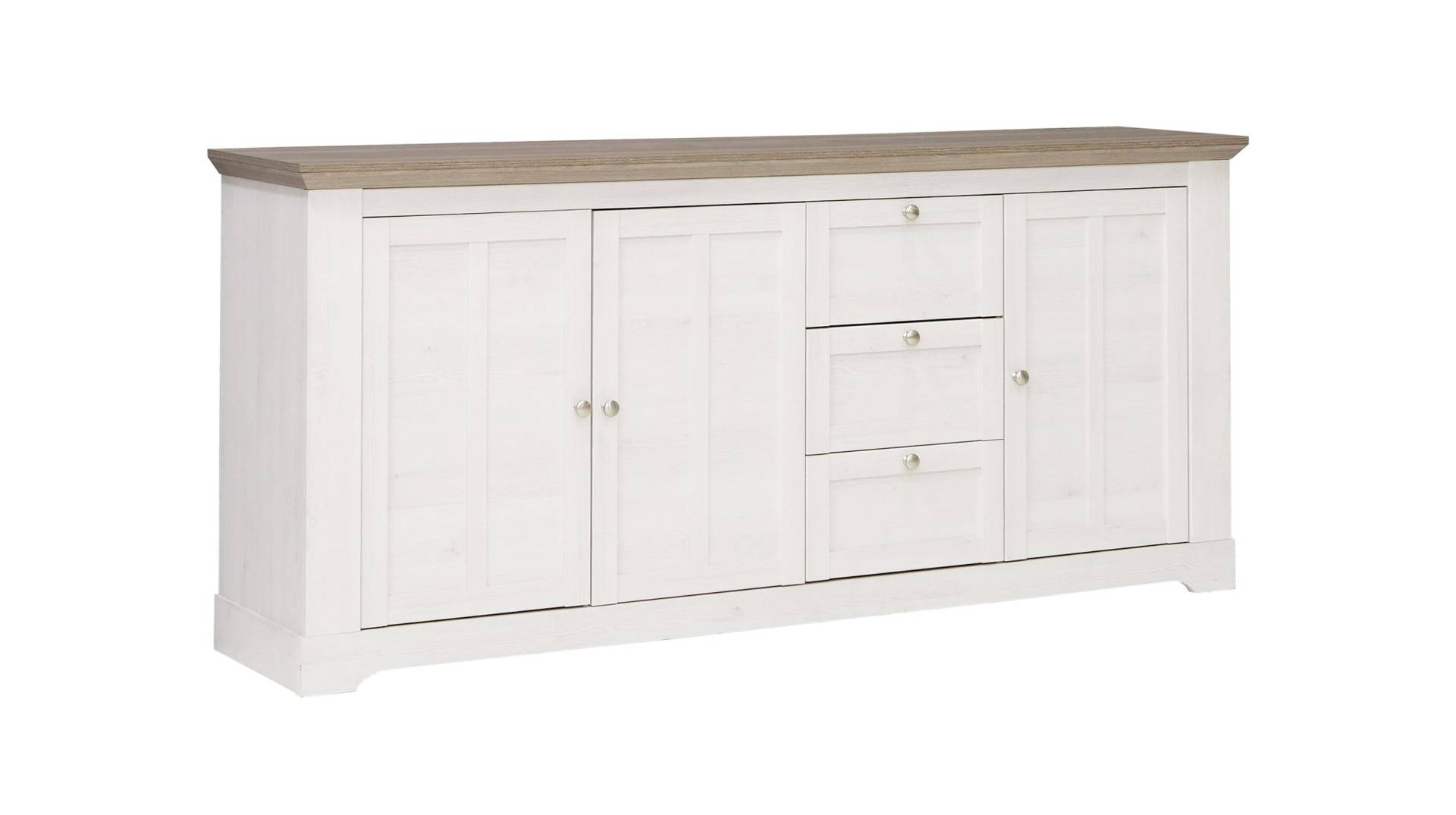 Sideboard Schneeeiche 205 cm 3-türig - ILOPPA von Die Möbelfundgrube