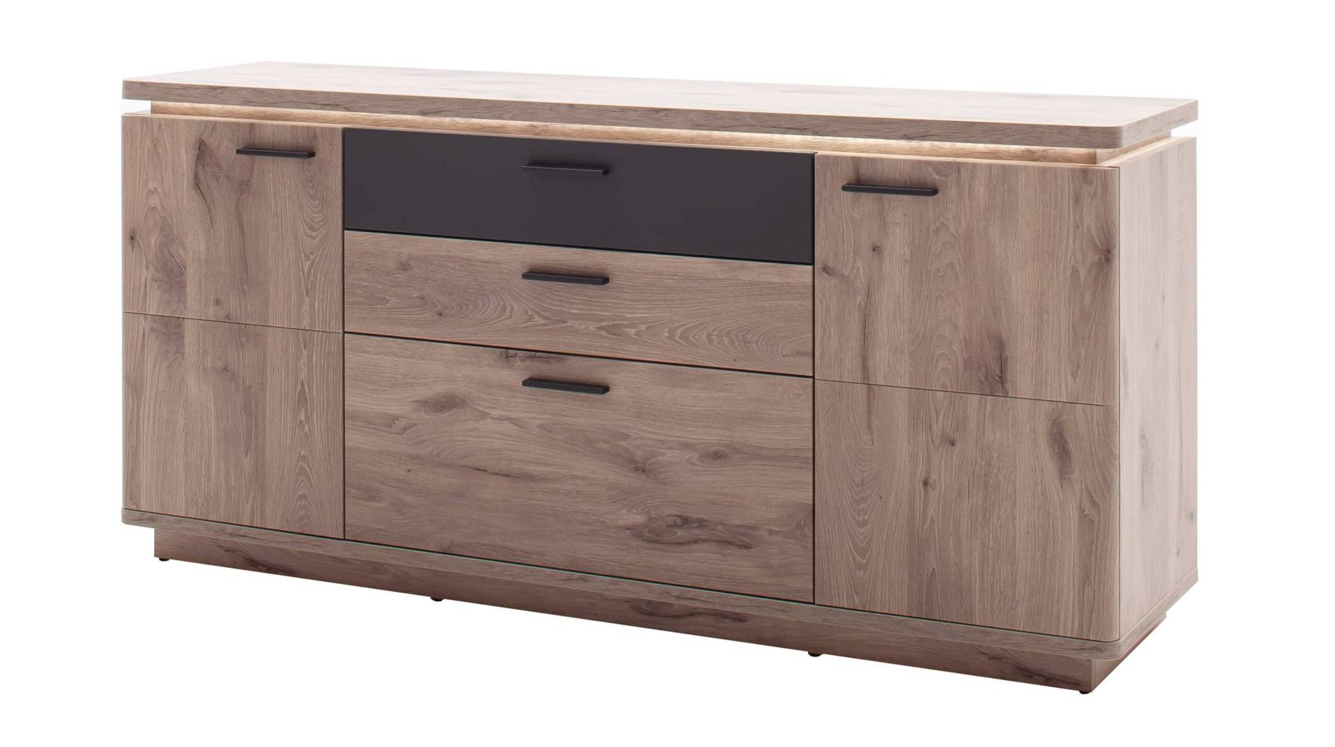 Sideboard Viking Oak - anthrazit 170 cm - MODENA von Die Möbelfundgrube