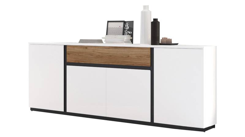 Sideboard alpinweiß - Catania Eiche 209 cm - NOVENA Sideboard alpinweiß - Catania Eiche 209 cm - NOVENA von Die Möbelfundgrube