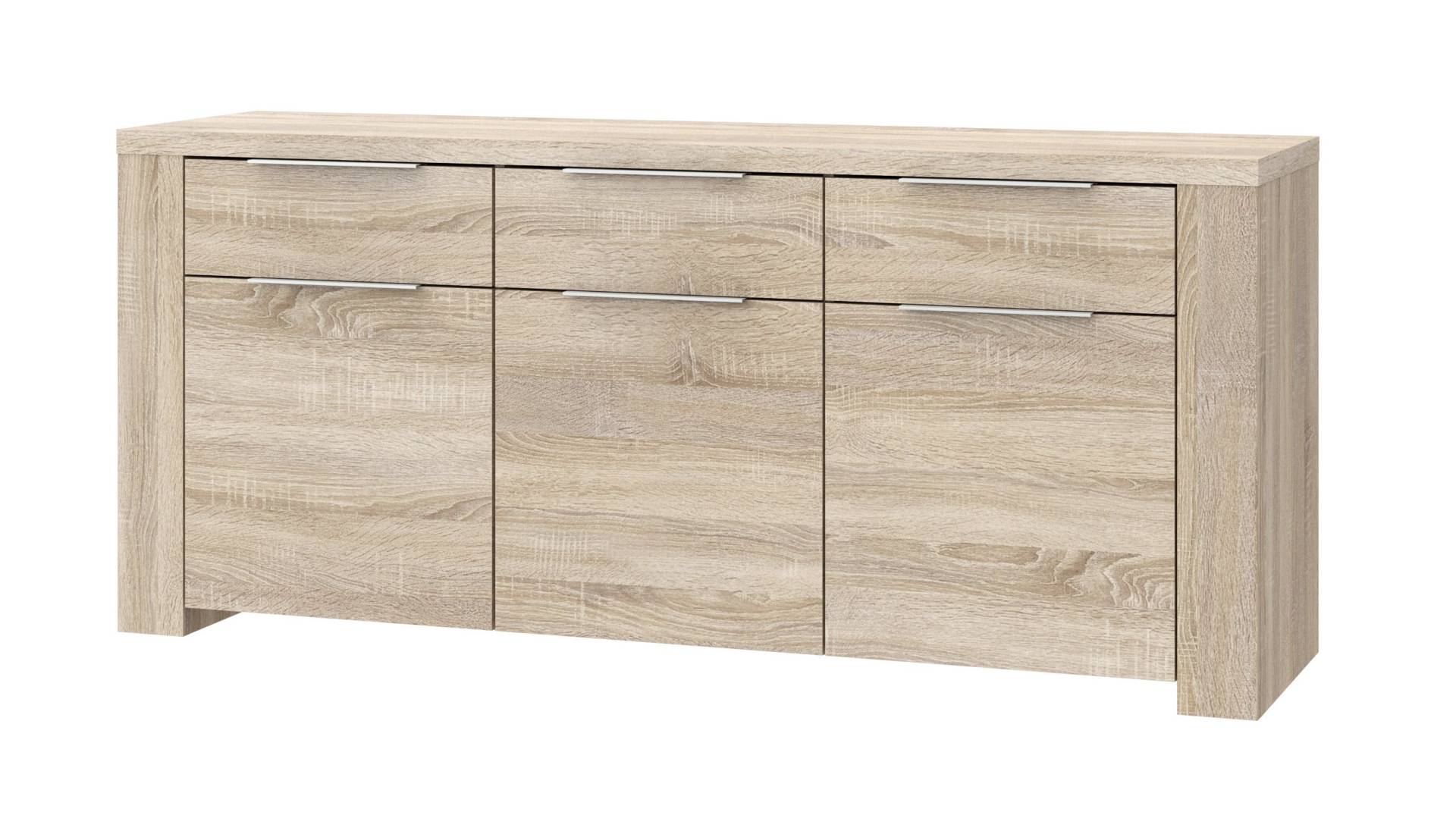 Sideboard Sonoma Eiche - 3-türig - 188 cm - CALPE von Die Möbelfundgrube