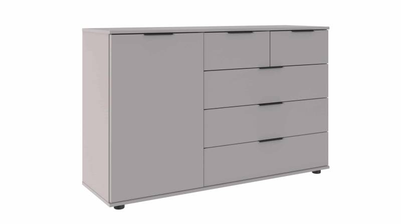 Sideboard mit 5 Schubladen grau 130 cm - SAIGON von Die Möbelfundgrube