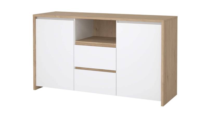 Sideboard mit Schublade weiß - Jackson Hickory 149 cm - NEXT von Die Möbelfundgrube
