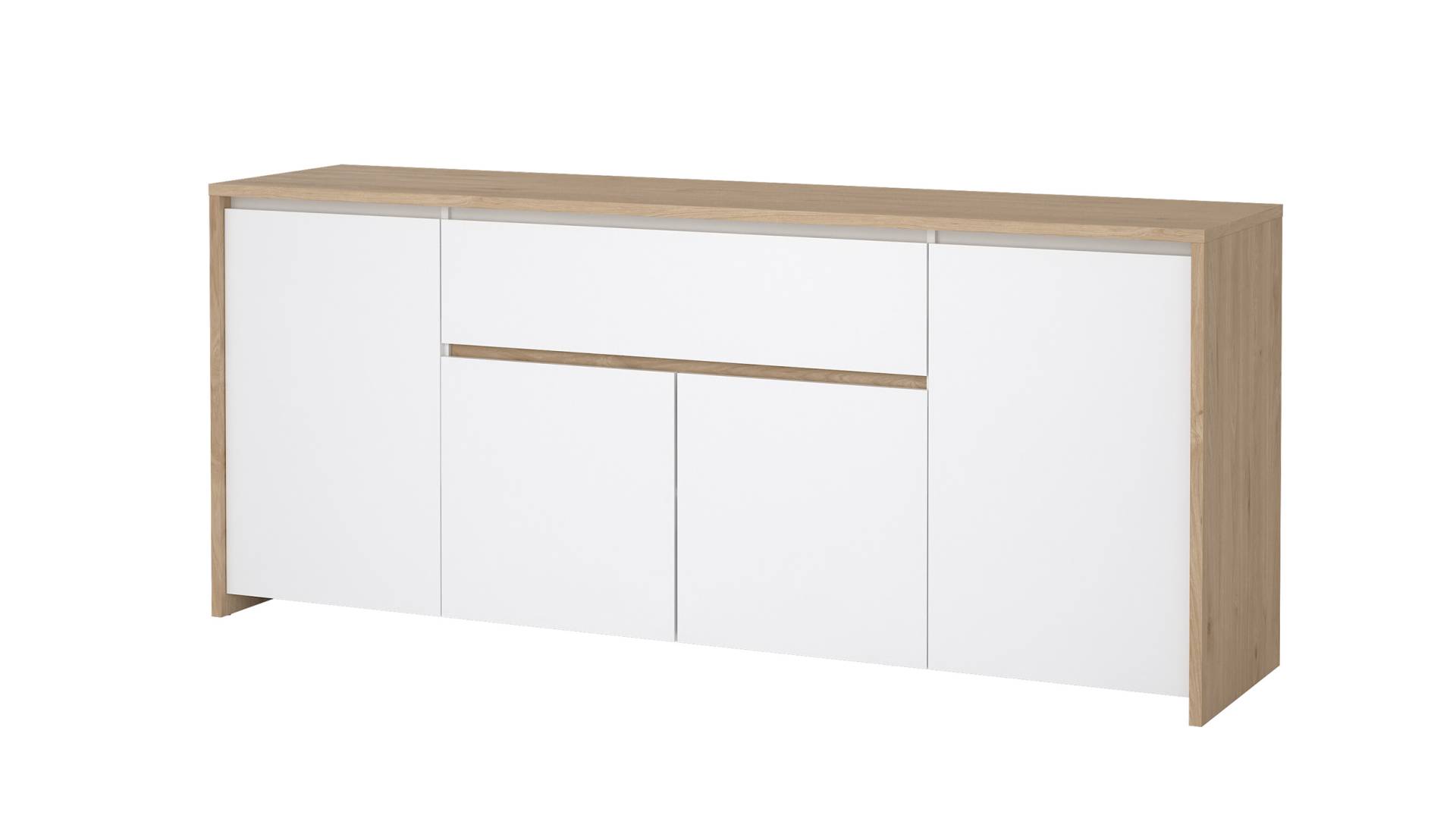 Sideboard mit Schublade weiß - Jackson Hickory 197 cm - NEXT von Die Möbelfundgrube