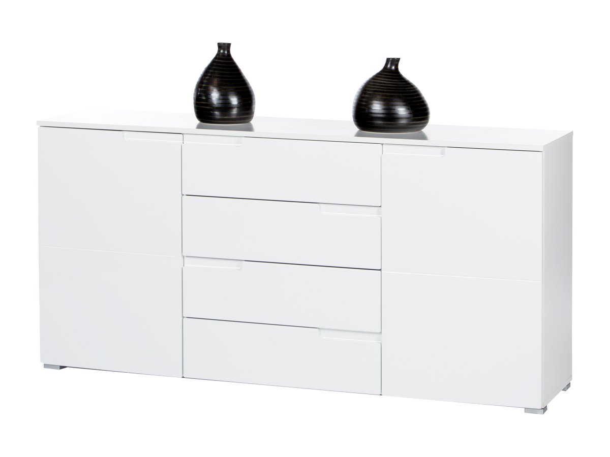 Sideboard weiß hochglanz 165 cm 2-türig - SPICE von Die Möbelfundgrube