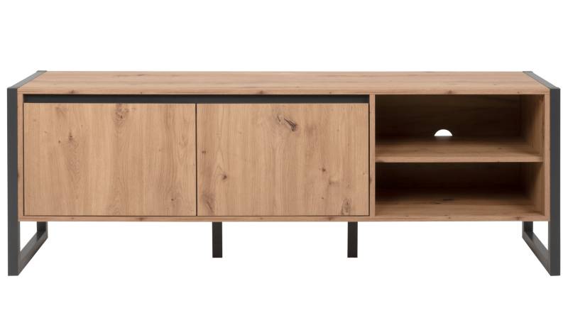 TV - Lowboard 160 cm Artisan Eiche - anthrazit - DENVER von Die Möbelfundgrube