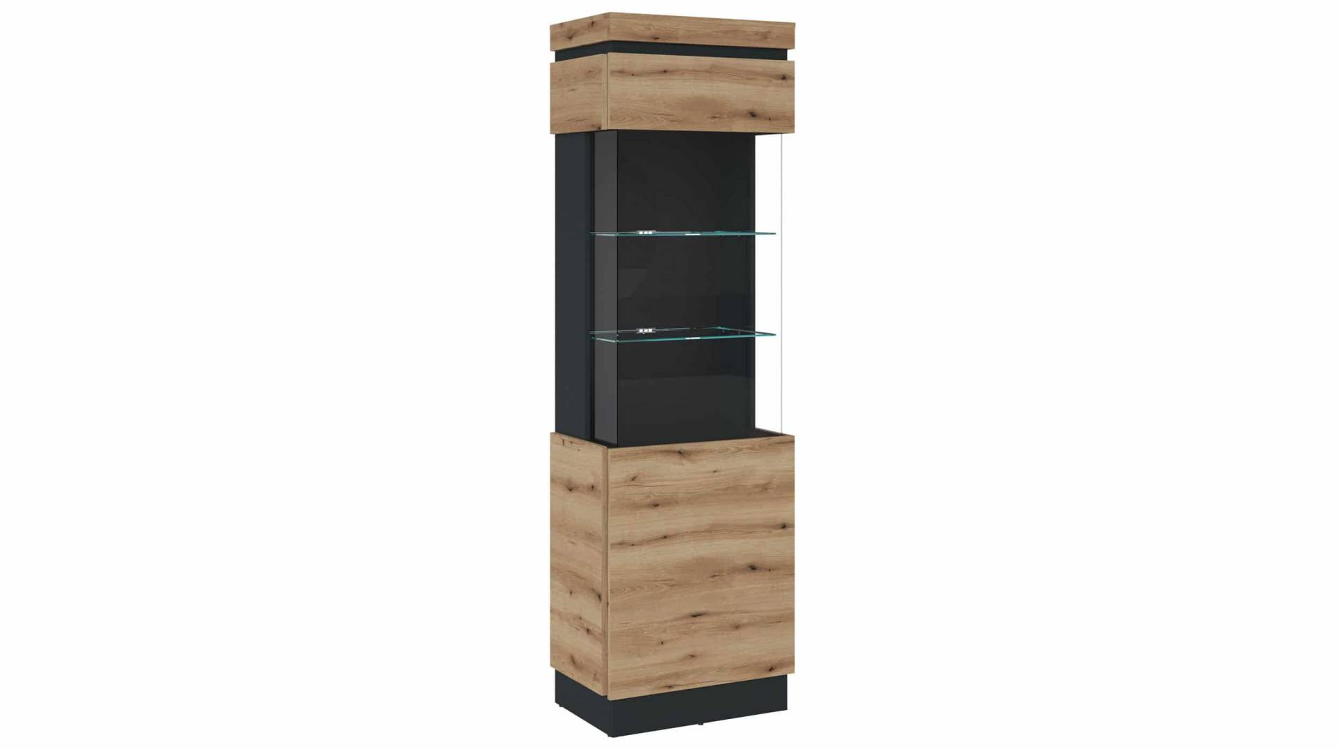 Vitrine mit Glastür Coast Evoke Eiche - grau Breite 60 cm - CORTE Vitrine mit Glastür Coast Evoke Eiche - grau Breite 60 cm - CORTE von Die Möbelfundgrube