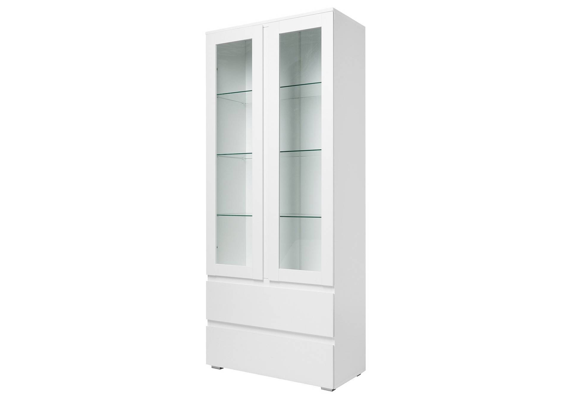 Vitrine mit 2 Glastüren weiß Breite 80 cm - IMAGE Vitrine mit 2 Glastüren weiß Breite 80 cm - IMAGE von Die Möbelfundgrube
