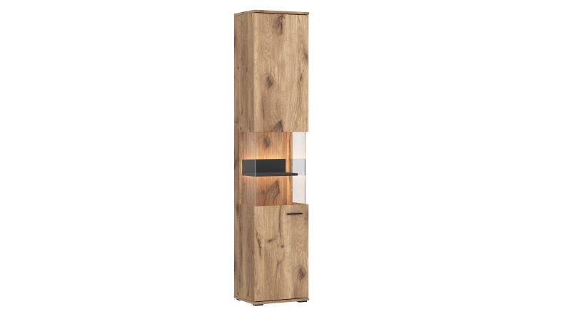 Vitrine mit Beleuchtung Viking Eiche Breite 40 cm - PARDOO von Die Möbelfundgrube