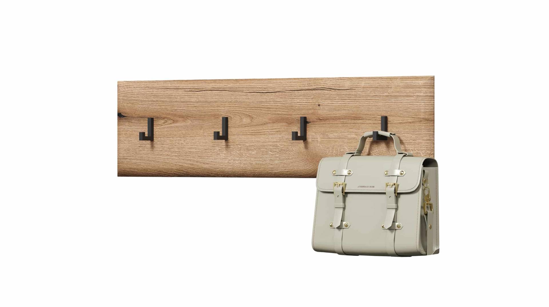 Wandgarderobe Paneel 91 x 32 cm Eiche - JARON von Die Möbelfundgrube