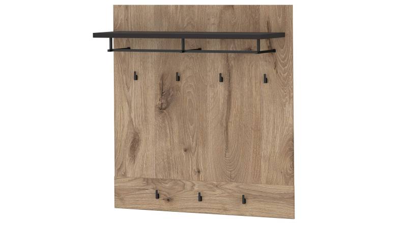 Wandgarderobe Paneel Viking Eiche 93 x 101 cm - GRANO von Die Möbelfundgrube