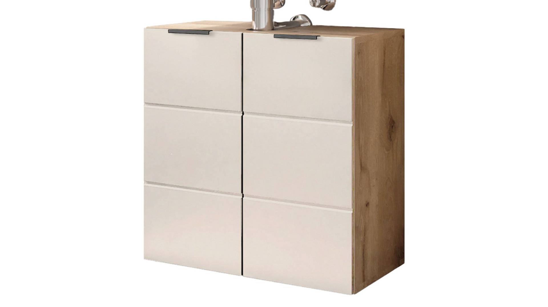Waschbeckenunterschrank Viking Eiche - beige 60 cm - KRETA von Die Möbelfundgrube
