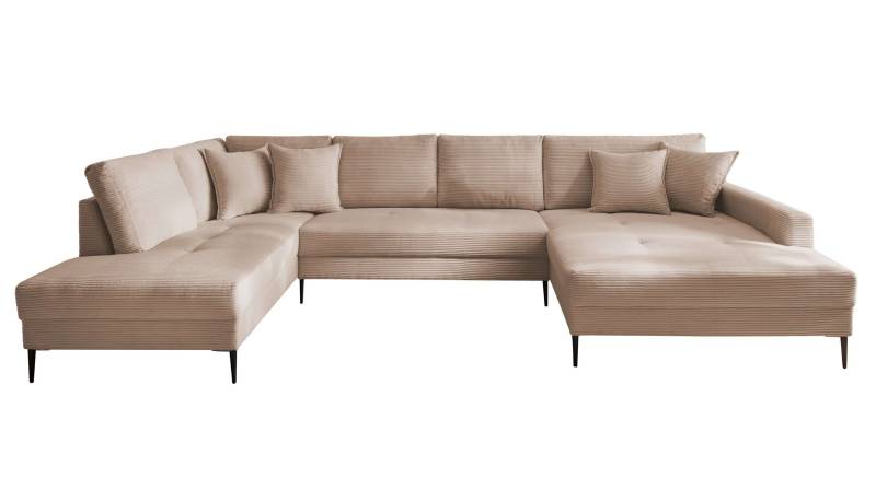 Wohnlandschaft Cord caramel - 360 cm - SUMMER von Massivart