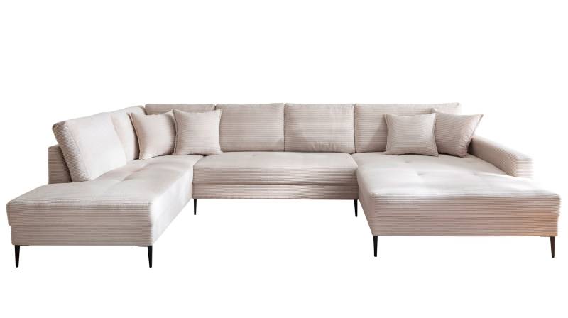 Wohnlandschaft Cord creme - 360 cm - SUMMER von Massivart
