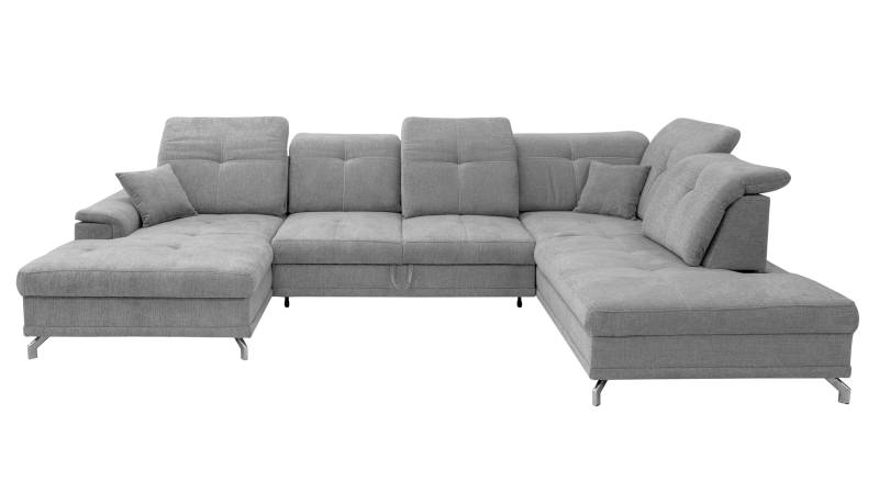 Wohnlandschaft Schlaffunktion grau Bettkasten - 360 cm - BRITTA Wohnlandschaft Schlaffunktion grau Bettkasten - 360 cm - BRITTA von Massivart