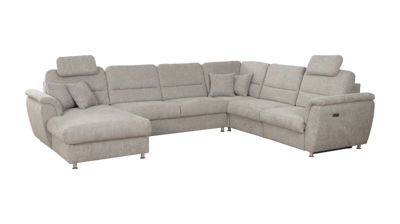 Wohnlandschaft grau ausziehbar Sitztiefenverstellung 345 cm - DEVA Wohnlandschaft grau ausziehbar Sitztiefenverstellung 345 cm - DEVA von Die Möbelfundgrube