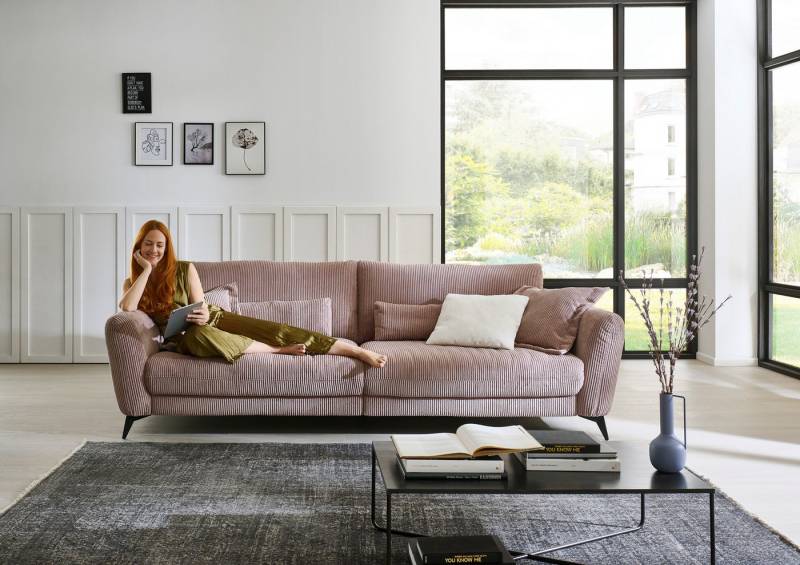 Die PlanBar Big-Sofa MP-IN23149, Kaltschaumpolsterung mit SoftSitz, Lose Rückenkissen von Die PlanBar