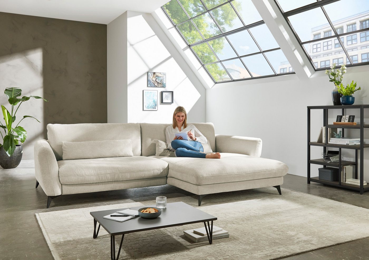 Die PlanBar Ecksofa MP-IN23149 L-Form, Kaltschaumpolsterung mit SoftSitz, Lose Rückenkissen Die PlanBar Ecksofa MP-IN23149 L-Form, Kaltschaumpolsterung mit SoftSitz, Lose Rückenkissen von Die PlanBar