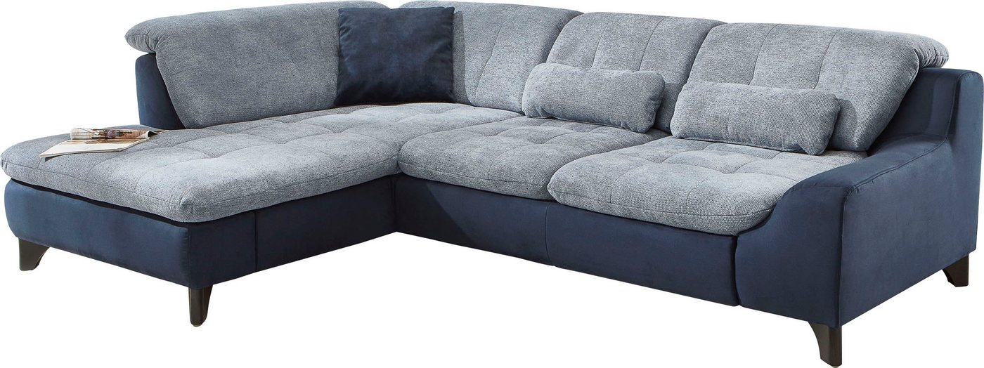 Die PlanBar Ecksofa MP-IN11010 L-Form, mit Kopfteilverstellung, optional Bettfunktion und Schubkasten von Die PlanBar