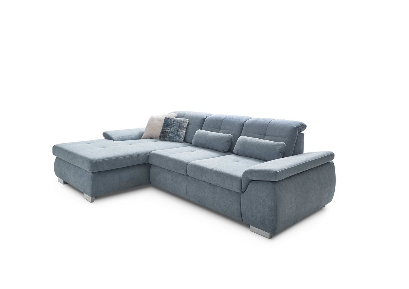 Die PlanBar Ecksofa MP-IN16037 L-Form, 1 Teile, mit Sitztiefenverstellung & Zierkissen, optional mit Bettfunktion von Die PlanBar