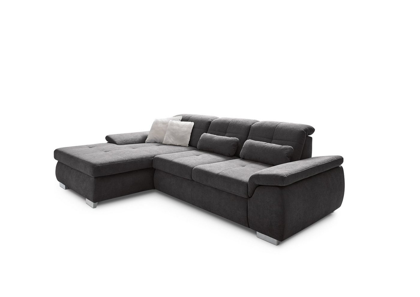 Die PlanBar Ecksofa MP-IN16037 L-Form, 1 Teile, mit Sitztiefenverstellung & Zierkissen, optional mit Bettfunktion von Die PlanBar