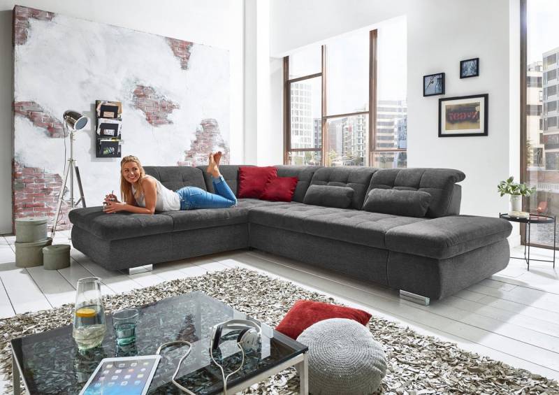 Die PlanBar Ecksofa MP-IN17004 L-Form, wahlweise mit Bettfunktion, Sitztiefen- und Kopfteilverstellung Die PlanBar Ecksofa MP-IN17004 L-Form, wahlweise mit Bettfunktion, Sitztiefen- und Kopfteilverstellung von Die PlanBar