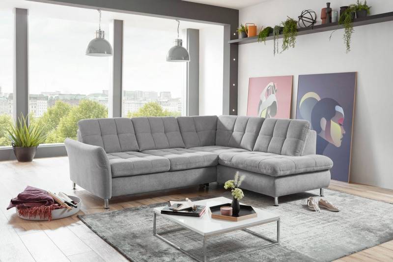 Die PlanBar Ecksofa MP-IN20016 L-Form mit Kaltschaum-Polsterung, wahlweise mit Kopfstützen und Bettfunktion, mit Kaltschaum-Polsterung von Die Planbar