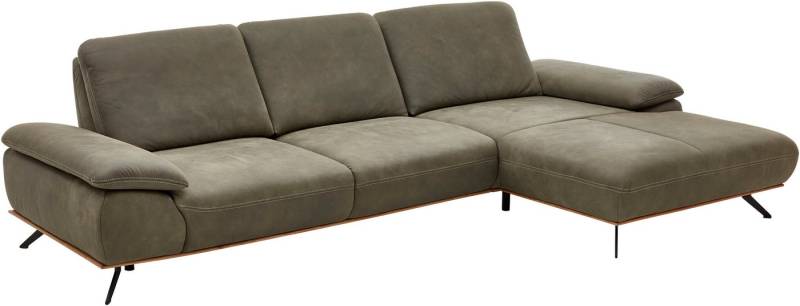 Die PlanBar Ecksofa PN-EM18063 L-Form, wahlweise mit echt bezogenem Rücken und Sitztiefenverstellung von Die PlanBar