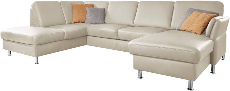 Die PlanBar Wohnlandschaft PN-EM18013 U-Form, ohne Kopfstützen, wahlweise mit Bettfunktion und Stauraum von Die PlanBar