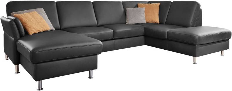 Die PlanBar Wohnlandschaft PN-EM18013 U-Form, ohne Kopfstützen, wahlweise mit Bettfunktion und Stauraum von Die PlanBar