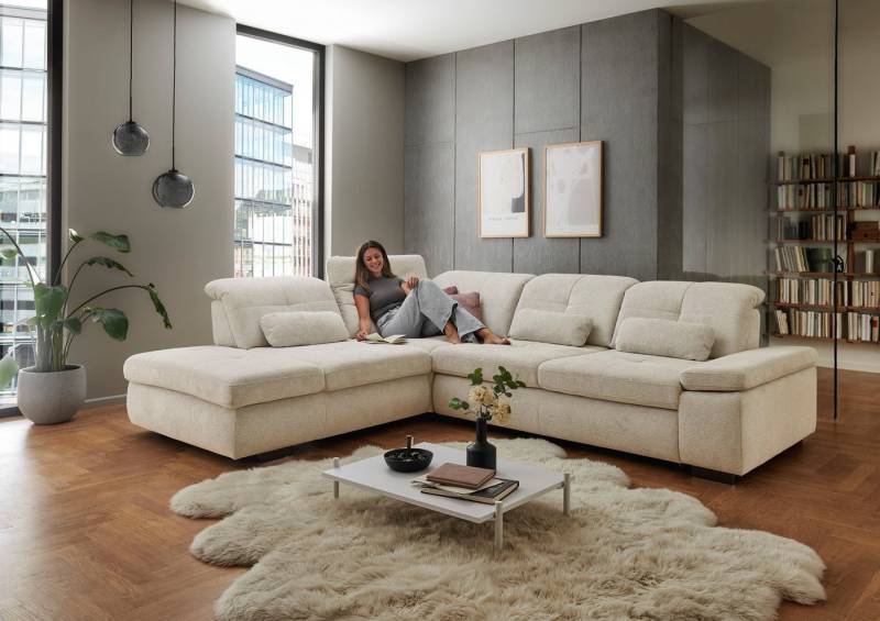 Die PlanBar Ecksofa MP-IN16012 L-Form Kaltschaum-Polsterung, inkl. Sitztiefenverstellung, optional mit Funktionen von Die Planbar