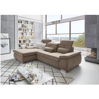 Die PlanBar Ecksofa "MP-IN16037 L-Form mit Kaltschaum-Polsterung" mit Sitztiefenverstellung & Zierkissen von Die Planbar