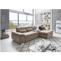 Die PlanBar Ecksofa "MP-IN16037 L-Form mit Kaltschaum-Polsterung" mit Sitztiefenverstellung & Zierkissen von Die Planbar