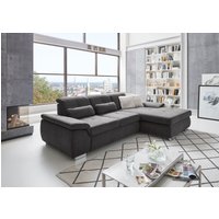 Die PlanBar Ecksofa "MP-IN16037 L-Form mit Kaltschaum-Polsterung" mit Sitztiefenverstellung & Zierkissen von Die Planbar