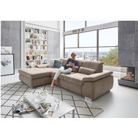 Die PlanBar Ecksofa "MP-IN16037 L-Form mit Kaltschaum-Polsterung" mit Sitztiefenverstellung & Zierkissen von Die Planbar