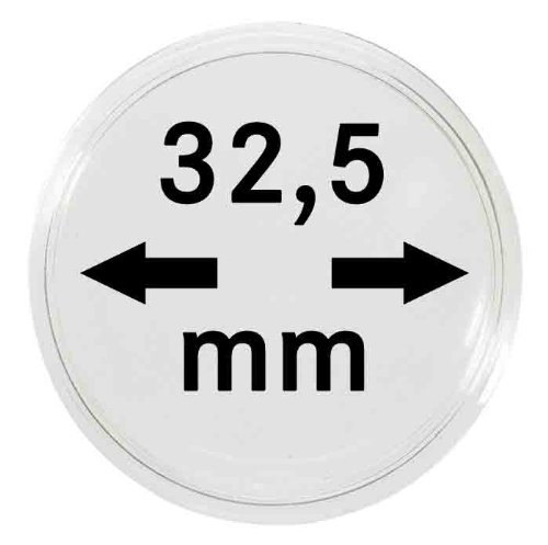 Münzenkapseln 32,5 mm (Originalkapsel: PP Deutschland), 10 Stück (Lindner 2260325) von LINDNER Das Original
