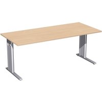 Geramöbel Büro-Schreibtisch Profi, C-Fuß-Gestell, BxT 1.800 x 800 mm, Buche von Geramöbel