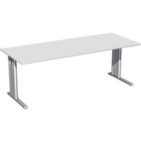 Geramöbel Büro-Schreibtisch Profi, C-Fuß-Gestell, BxT 2.000 x 800 mm, lichtgrau Geramöbel Büro-Schreibtisch Profi, C-Fuß-Gestell, BxT 2.000 x 800 mm, lichtgrau von Geramöbel
