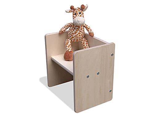 Eli Die Schreiner - Christoph Siegel Kids Wendehocker -Natur 2mount 2. Wahl Montessori Stuhl Kinderbank Kindersitzbank Sitzhocker aus Meisterhand von Eli
