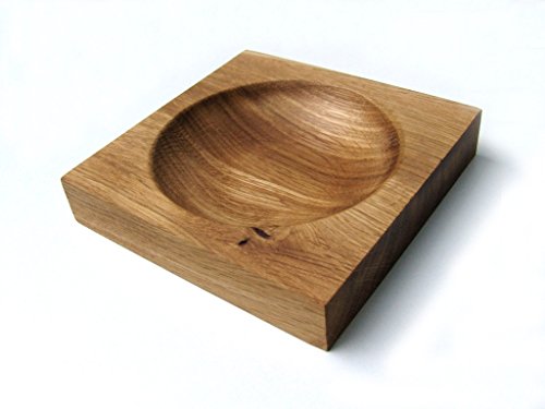 Eli Superschöne, dekorative Holzschale - Magic Oak - massive Eiche, geölt - Größe 24 x 24 cm von Eli