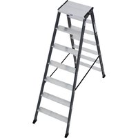 KRAUSE® SePro D Doppelleiter, eloxiert 2x7 Stufen von KRAUSE®